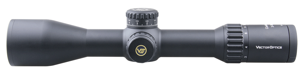 Vector Optics Continental 3-18x50 HD FFP Hunting Riflescope showcasing its sleek design and advanced features.